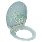Schütte 82581 Wind Flower Soft-Close Mechanism, Motif and Quick Release for Cleaning, Duroplast lid (max. Load of The Toilet seat 150 kg)
