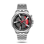 TOC-G SF90 GYRO Men's Watch | with Spinning Wheel and Push Brakes | 304L Stainless Steel with LUMINUOUS Watch Hands (Silver)