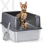 Stainless Steel Litter Box with Hig