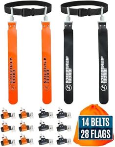 Excel Athletics Adjustable Flag Football Set Youth, Kids & Adult with 14 Belts & 28 Flags