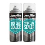 JENOLITE Stop Leak Sealer Spray | CLEAR | 2 x 400ml | Leak Sealer for Gutters and Flat Roofs | Waterproof Gutter Sealant | Fills, Seals & Stops Leaks | Long Lasting Waterproof Sealant