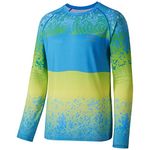 BASSDASH Men’s UPF 50+ Camo Fishing Shirt Quick Dry Long Sleeve Kayaking Hiking T-Shirts, Mahi, Medium