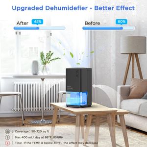 EasyAcc 1200ml Dehumidifier – Compact Black Moisture Absorber