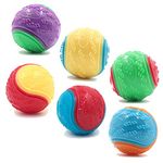 6Pcs Squeaky Dog Ball, Dog Toys Teeth Cleaning Puppy Chew Toys Pet Training Ball Dog Interactive Dog Ball