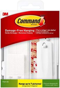 Command, White, Indoor Use, 7 (17221-ES), Small Picture Hanging Kit