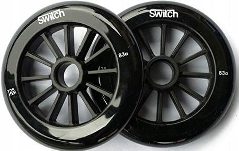 Roues de scooter noires 125 mm x 24 mm 83A Stunt Scooter Wheels Switch