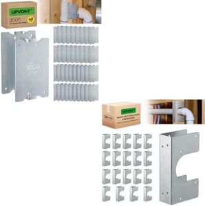 UPVONT 3" x 5" Nail Plates (40 PCS) & Single 2X Stud Shoes (20 PCS), 16-Gauge Galvanized Steel – Thicker, IBC & IRC Code Compliant, Extra Durable