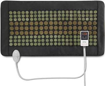 UTK Far Infrared Heating Pad for Back, Full Back Infrared Heating Pad, Weight Heating pad with132 Jade & 54 Tourmaline Stones,160 Watt Fast Heat Up, Larger Size:21x38 Inches