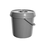 ACCURATE 14 Litre Nappy Bucket with Lid (SILVER)