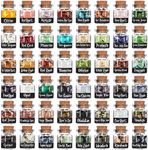 WELLPICK 48 PCS Gemstone Bottles Chips Crystal for Witchcraft, Chakra Healing Crystal Gift, Various Gemstones in Bottle for Home Décor & Collection, Tumbled Gem Reiki Wicca Stones Gift Set (48pcs)