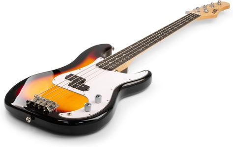 MAX Beginner Bass Guitar – Sunburst Electric 4-String