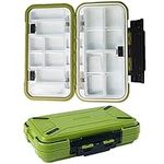 Fishing Tackle Box,RoadLoo Fishing Storage Box Multifunctional Plastic Fishing Accessories Waterproof Lure Swivel Hook Bait Kit for Storage and Organization of Fishing Accessories Tools (Green)