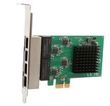 IOCrest Syba 4 Port (Quad) Gigabit Ethernet PCI Express 2.1 PCI-E x1 Network Adapter Card (NIC) 10/100/1000 Mbps Card with Realtek RTL 8111 Chipset