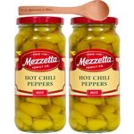 Pickled Chillies Bundle contains Mezzetta Hot Chili Peppers, Pack of 2 X 473ml, Wooden Spoon