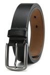 CHAOREN Leather Belts for Men - Mens Belts Leather 1 3/8" for Casual Jeans - Oval Hole Design Easy in Easy out