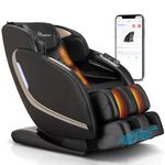 EASPEARL Massage Chair Full Body, SL Track Zero Gravity Massage Chair with APP, 4D Shiatsu Massage Recliner Chair with Heat, Foot Roller, Bluetooth, Body Scan, Stretch(Black) R8079