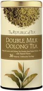 The Republic of Tea — Double Milk Oolong Tea Tin, 36 Tea Bags, Naturally Caffeinated