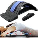 UUCOLOR Back Stretcher Massager for Back Relaxation and Pain Relief, 3 Levels Adjustable Back Stretching Spine Deck Posture Massager(Blue)