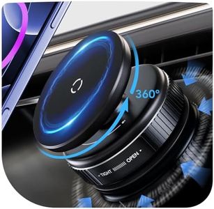 Vacuum Magnetic Suction Phone Holder with 360 Degree Rotation, Handsfree Vacuum Magnetic Phone Holder Mount for Car/Smooth Surface/Travel/Gym/Mirror,Phone Stand Compatible with iPhone 16/15/14/13