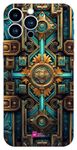 Gift Minister Soft Designer Mobile Case for Apple iPhone 13 Pro Max Back Cover Slate Gray - Pattern Tiles Squares Colors Cyan Bronze Intricate Imagery Focus Jointsconnections Floral 1Pcs 1701U