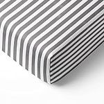 Bacati - Grey Pin Stripes Crib Fitt