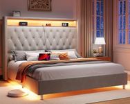 Jocisland Queen Bed Frame with LED 