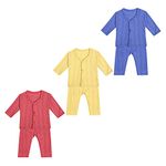 superminis Baby Thermal Top and Pyjama Set - Front Open, Full Sleeves, Winter Wear Suit for Infants, Girls, Boys (9-12 Months) Pack of 3