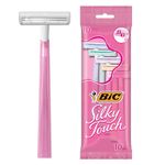 BIC Twin Lady Sensitive Disposable 2 Blade Women's Razor- Slim Fixed Head is Great for Precision Shaving - Pack of 5