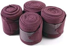 Gee Tac Horse Bandages Leg Wraps Pack of 4 x 3M BURGUNDY