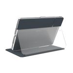 Speck Products BalanceFolio Clear iPad 10.2 Inch Case and Stand, Fits Gen 7 (2019)/ 8 (2020)/ 9 (2021), Gunmetal Grey Metallic/Clear