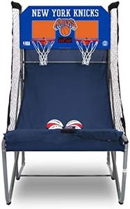Pop-A-Shot - Home Dual Shot with New York Knicks NBA Graphics l Sensor Scoring l 16 Game Modes l 7 Balls l Foldable Storage l for All NBA Fans