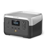 EF ECOFLOW 500W Portable Power Station RIVER 2, 256Wh LiFePO4 Battery, 10 Year Life, 0% - 100% Charge in 60 mins, 230V - 50Hz India Voltage, Power 6 Appliances at once, For Outdoor Use & Home Backup