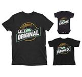 Buzz Shirts Original Remix Encore Music T-Shirt Dad Mum Son Daughter Family Baby, Kids 5/6 Years Remix, Black