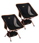 TREKOLOGY YIZI GO Portable Camping Chairs 2Pack - Compact Ultralight Folding Backpacking Chairs, Small Collapsible Foldable Packable Lightweight Backpack Chair in a Bag for Outdoor, Camp, Picnic