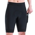 Sportneer Mens Bike Shorts - 3D Padded Cycling Shorts Men Road Bike Long Legging Tights with Pockets Cycling Pants for Outdoor Riding Bicycle Black