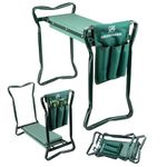 Green Haven Heavy Duty Garden Kneeler Seat with Handles & Tools Bag, Multi-Use Foldable EVA Foam Padded Kneeler, Lightweight Kneeling Stool for Gardening - Portable Garden Kneeler Seat