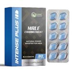 Intense Plus 30 Blue Pills for Men 100mg Stronger & Harder Enhanced Strength, Male Enhancing Pill Firmness & High Stamina Tablets Prolonged Performance - Herbal & Food Supplement