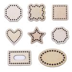 Curious Button Wood Lacing Toy Learning Sewing Toys Children's Educational Toys |Wooden Lacing Toy,Educational Threading Activity Puzzles,Learning Fine Motor Skill Travel Toy,8 pc