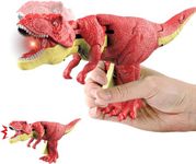 Toybot Dinosaur Toys - The T-Rex Dinosaur Toy with Biting Roaring Function, Simulation Sound Effect Will Shake Head Swing Tail Realistic Actions Best Gift for Kids (Red)