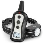 PATPET Dog Training Collar Dog Shock Collar with Remote - 3 Training Modes, Beep, Vibration and Shock, Up to 1000 ft Remote Range, Rainproof for Small Medium Large Dogs