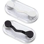 Readerest Magnetic Eyeglass Holders - Eye Glasses Holder with Magnetic Clips Sunglasses Holds - Stainless Eyeglasses Organizer - Multi-Functional Magnet Storage - 2 Pack Black & White