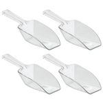 iDesign Measuring Scoop Set of 4, Large Measuring Spoons Made of Durable Plastic, Scoops for Sweets, Kitchen, Flour, Pantry and Utility Room, Clear, 31242