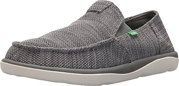 Sanuk Men's Vagabond Tripper Mesh Loafer, Charcoal, 11