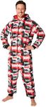 Marvel Hooded Fleece Onesies for Men and Teenagers - Comfortable Loungewear S-3XL - Gifts for Men, Red/Multi-Coloured, XX-Large