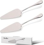 KSENDALO SUS304 Stainless Steel Pie Server Set of 2, Small Silver Spatula for Serving, Cutting& Serving Cakes, Pies, Pizzas & Desserts 9.05inch x 1.77inch - Perfect for Weddings, Birthdays &Parties