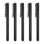 sourcing map 5pcs Stylus Pens for Touch Screens Universal Capacitive Stylus Pencil Sensitivity for Phone Tablet All Capacitive Touch Screen Device, Black