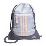 adidas Alliance II Sackpack, One Size, Two Tone White/Onix/Haze Coral, One Size, Alliance Ii Sackpack Discontinued Styles