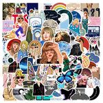 Aotoes 100PCS Taylor Music Stickers,Pop Music Stickers,Vinyl Waterproof Sticker for Laptops,Water Bottle,Computer, Suitcase,Skateboards,Luggage,Helmets,Guitar,Phone,Girls,Teens Adult Decals