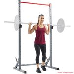 Sunny Health & Fitness Squat Rack Stand for Bench Press, Multifunction Power Cage with Adjustable Pull Up Bar for Home Gym - SF-XF922059