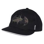 DC Comics Batman Camo Bat Baseball Cap, Kids, One Size, Black, Official Merchandise